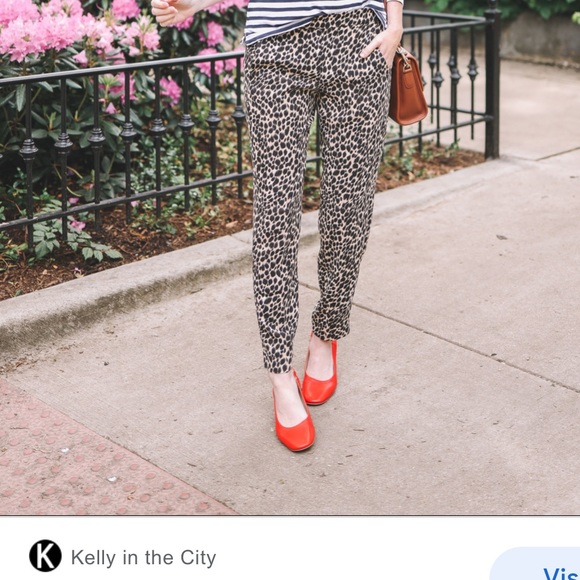 Jcrew Factory Jamie pull on pant in leopard - Picture 2 of 9